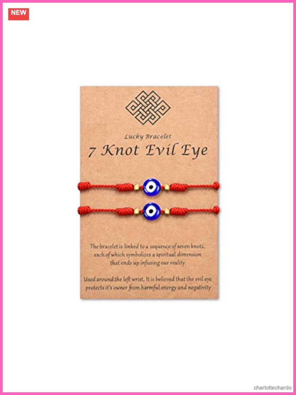 Adjustable Red String 7 Knot Evil Eye Protection Bracelet Lucky Amulet